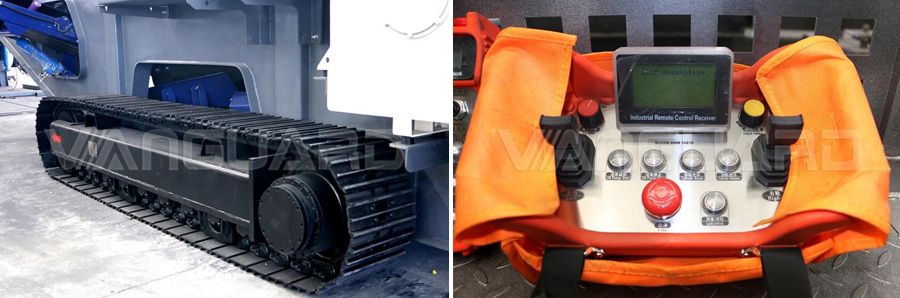 Planta trituradora móvil tipo oruga, Planta móvil de trituración de mandíbulas tipo oruga,Vanguard Machinery