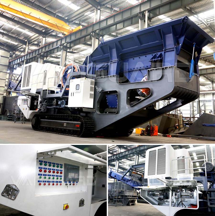 Planta trituradora móvil tipo oruga, Planta móvil de trituración de mandíbulas tipo oruga,Vanguard Machinery