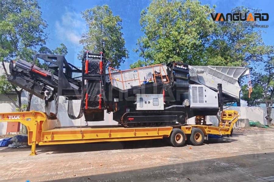 Gran capacidad y alta carga: la planta de cribado de alta resistencia sobre orugas de Vanguard Machinery conquista el mercado de Singapur.